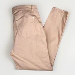 LAFAYETTE 148 Size 12 Macaroon Peach Skinny Leg Mercer Pants High Rise Stretch